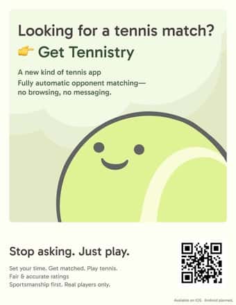 Looking for tennis partners / matches across all levels? Try Tennistry 1