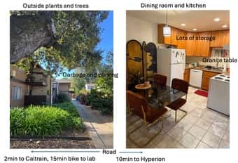 [Available 4/16] Huge Bed/Bath 2B2B in Menlo Park [$1,650] 15min bike 1