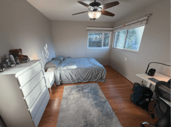 A bedroom in a 2B1B apartment in Menlo Park 2