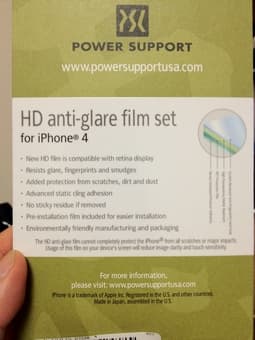 HD anti-glare film set for iPhone 4 2