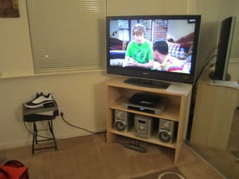 Sony LCD TV, Samsung Galaxy tab, portable DVD, 3