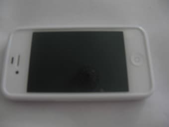 White Rubber Case for iPhone 4/4s 1