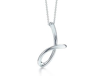 Great Valentine Gift: Tiffany & Co Elsa Peretti letter J pendant 1
