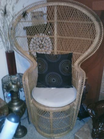 wicker chairs with cushion - $150 2