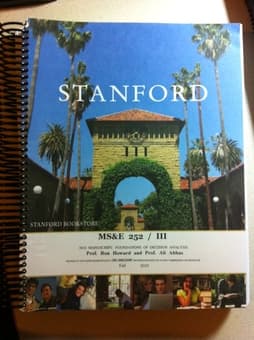 MS&E 252 Decision Analysis Course reader III $40 1