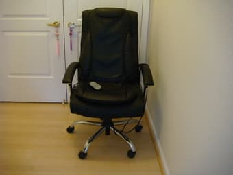 Moving sale - computer chair with massage pad - $90 1