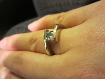 Lost - blue diamond engagement ring 1
