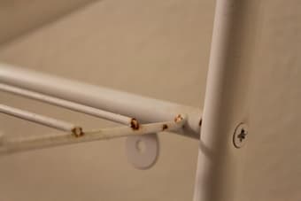 bathroom shelves over toilet, large garbage can, shoe rack, and more 2