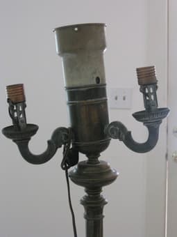Brass torchiere lamp (Palo Alto): $20 3