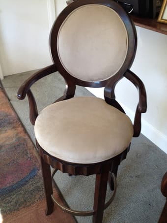 2 Suede Bar Stools 2