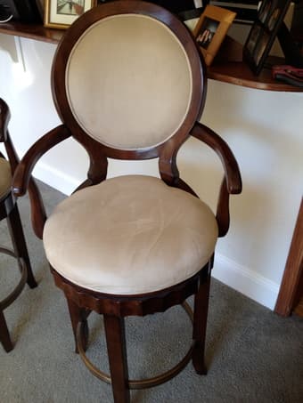 2 Suede Bar Stools 3