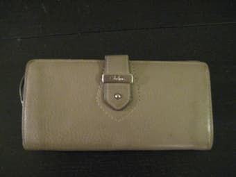 Cole Haan women's tan leather wallet 1