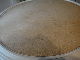 Circular marble vintage white shabby chic side table $40 3