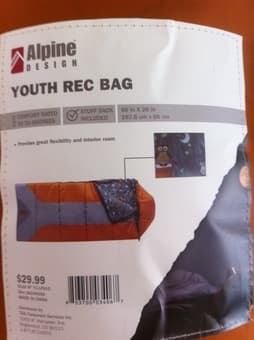 Sleeping bag 30 degrees Fahrenheit, youth size, used only once - $15 2