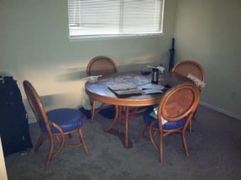 Futon and dining table with chairs in GREAT CONDITIONS for SALE!! 2