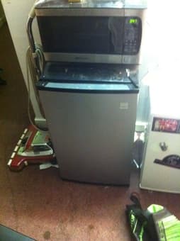 Small Fridge and Microwave 1