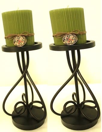 Sale: 2 Nice Candle Holders w/ FREE Scented Candles $8 ONLY 1