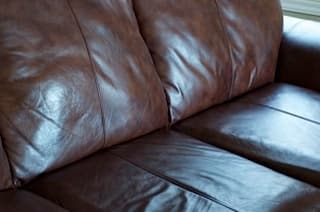 COUCH: Super-comfy brown leather couch - $900 2