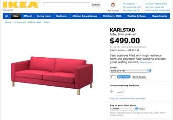 Brand New KARLSTAD red Sofa 495$ instead of IKEA's 544$! 1