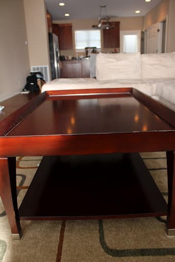 Heavy Wooden Coffee Table: $75 2