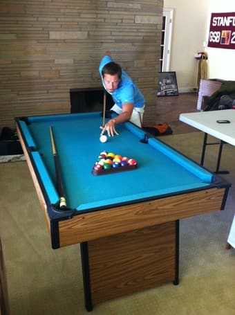 Billiard table - excellent condition, with cues and balls and triangle 1