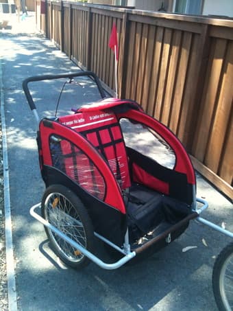 Bike Stroller for 2 kids, like new! Only $80 - Moving Sale 1