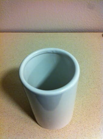 White ceramic tumbler - $2 1