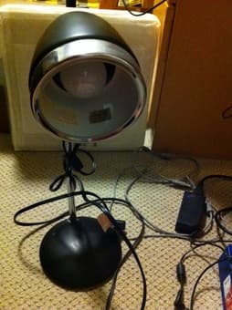 Desk lamp including light bulb (black $5, green $3) 1