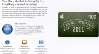 Apple Back to School 2011 $100 gift card( for $90) 1