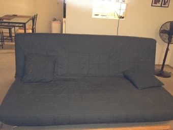 Black Futon with 2 pillows $100 obo 1