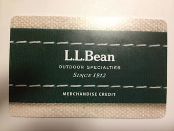 L.L.bean giftcard worth $37.47 no expiration date 1