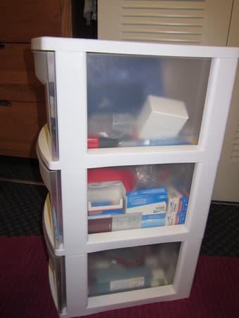 Three-comparment Cabinet $15 2