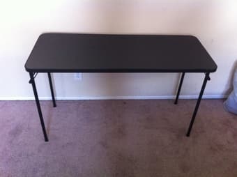 Lightweight Black Folding Table $25 2
