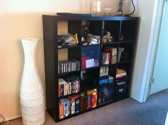 Black-Brown Shelving Unit - $75 1