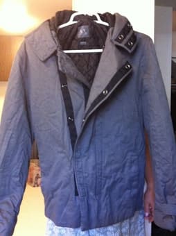 $150, 3 man coats, S size, 1 Guess + 2 AX, SALE on campus 3