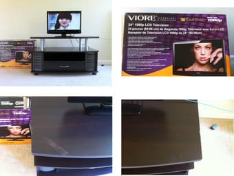 VIORE 24" FULL HD LCD TV + TABLE SALE ON $200!! OBO 1