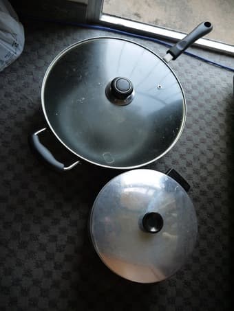 Cookware for sale: nonstick pan and aluminum pot 1