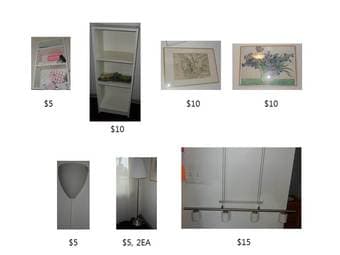 Lamp, Bookshelf, Frame with picture 1