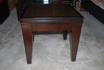 Dining + Coffee + Side Tables & 4 Microfiber Chairs - $350 3