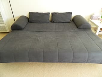 leaving sale IKEA sofa bed & lamp stand 1