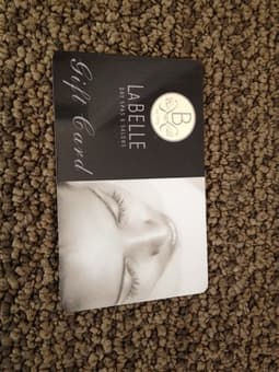 Gift Card to LaBelle Day Spas $50 value selling for $45 1