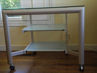 Beautiful glass and metal table 1