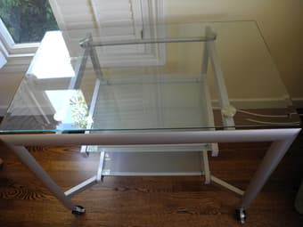 Beautiful glass and metal table 2