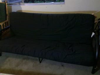 Detachable Sofa double bed with mattress & frame for $60 1