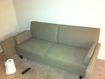 queen bed with frame and couch, both for $150 2