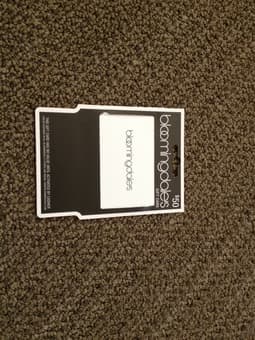 Bloomingdales gift card $50 value only $40 1