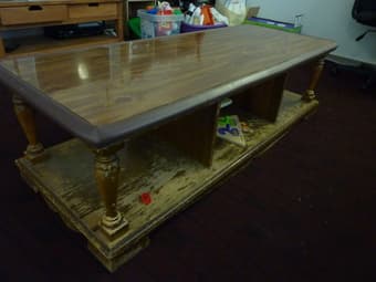 Big wood coffee table 1