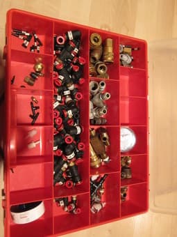 Case of Pneumatic fittings, $20 1