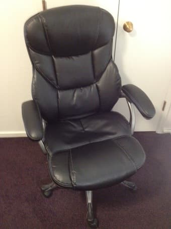 bonded leather boss chair - like new, super comfortable $100 1