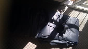 Queen-sized inflatable bed + electric pump ($50) 1